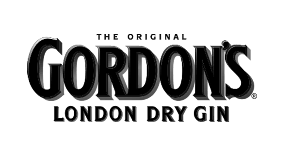 Brand logo for Gordons Gin, a Voiceover.Café client.